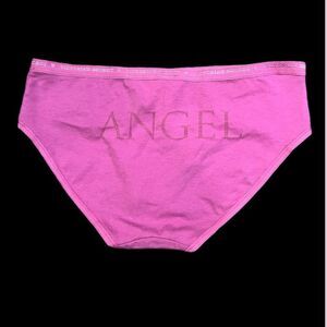 Victoria’s Secret Stretch Cotton Hiphugger ANGELS print on back Panty pink S